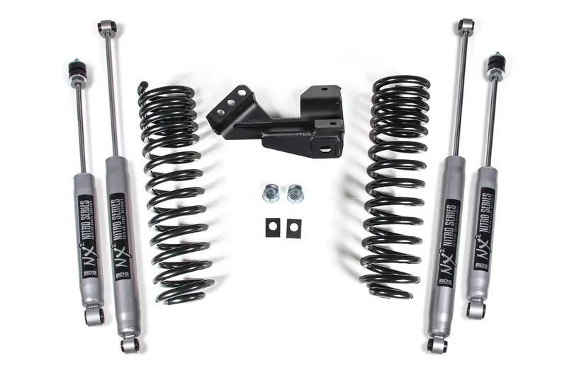 1-2 Inch Leveling Kit Performance Spring Ford F250/F350 Super Duty 1 Inch Lift 17-19 2 Inch Lift: 20-23 4Wd Diesel & Gas Fox 2.0 Performance Shocks 1