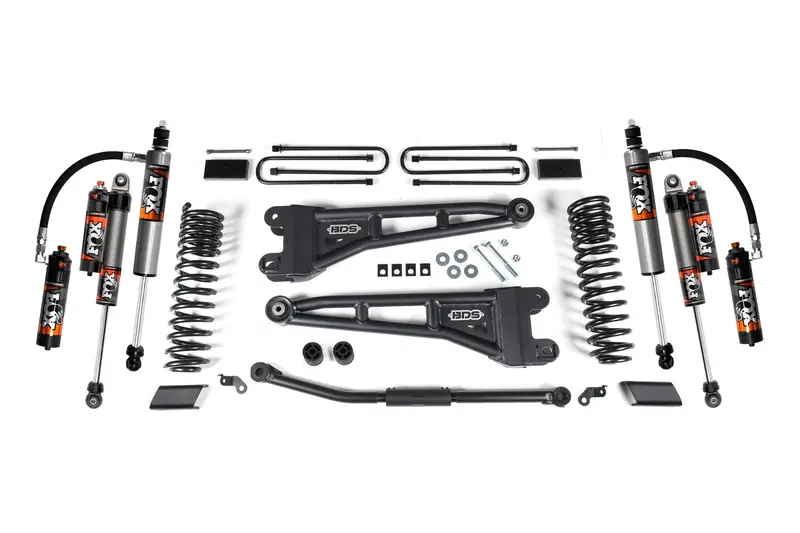 2.5 Inch Lift Kit W/ Radius Arm Ford F450 Super Duty 23-24 W/ Fox Performance Elite Shocks 1