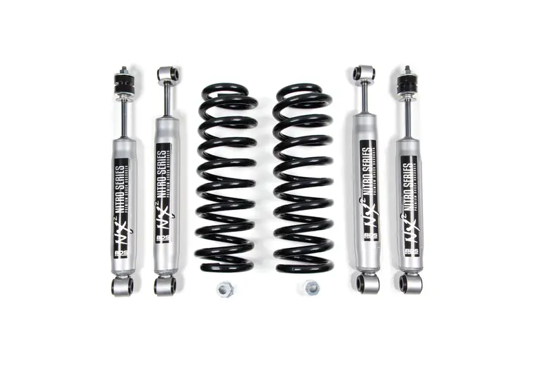 2 Inch Leveling Kit Ford F150/Bronco 80-96 4Wd Leaf Springs W/Nx2 Nitro Shocks 1