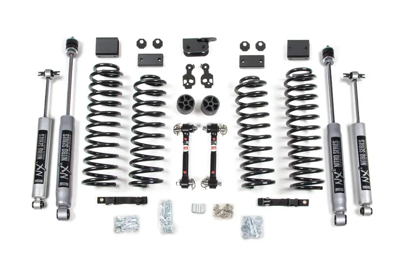 3 Inch Lift Kit Jeep Wrangler Jk 07-11 2-Door Sway Bar Disconnects Nx2 Nitro Shocks 1