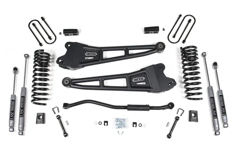 3 Inch Lift Kit W/ Radius Arm Ram 3500 19-24 4Wd Diesel No Factory Rear Overload Leaf Nx2 Nitro Shocks 1