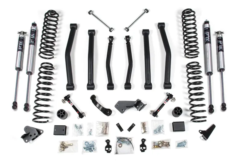 4.5 Inch Lift Kit Jeep Wrangler Jk 07-11 4-Door Fixed Sway Bar Link Fox 2.0 Performance Shocks 1