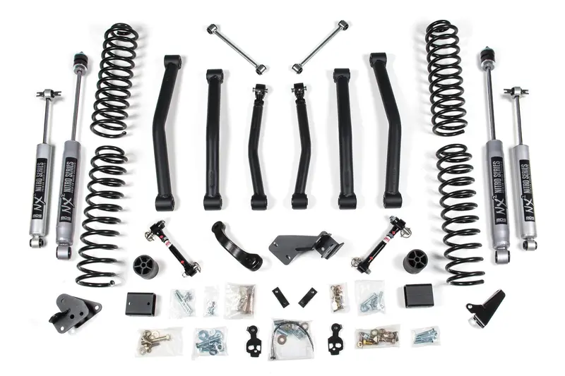 4.5 Inch Lift Kit Jeep Wrangler Jk 07-11 4-Door Fixed Sway Bar Link Nx2 Nitro Shocks 1