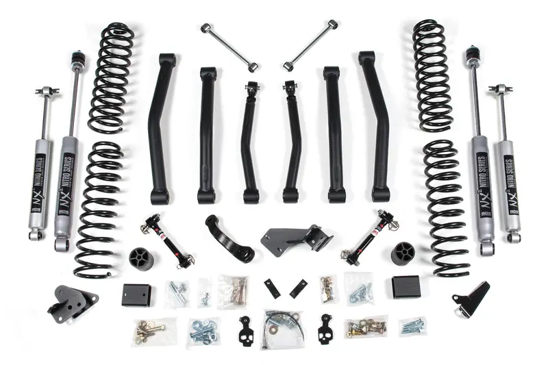 4.5 Inch Lift Kit Jeep Wrangler Jk 07-11 4-Door Sway Bar Disconnects Fox 2.5 Performance Elite Shocks 1