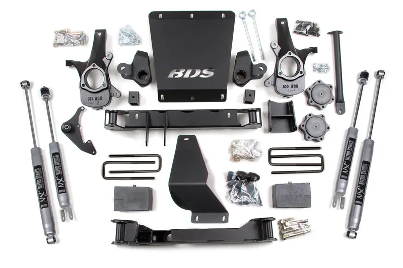4.5 Inch Lift Kit Silverado/Sierra 1500 99-06 4Wd 5 Inch Block Fox 2.0 Performance 1