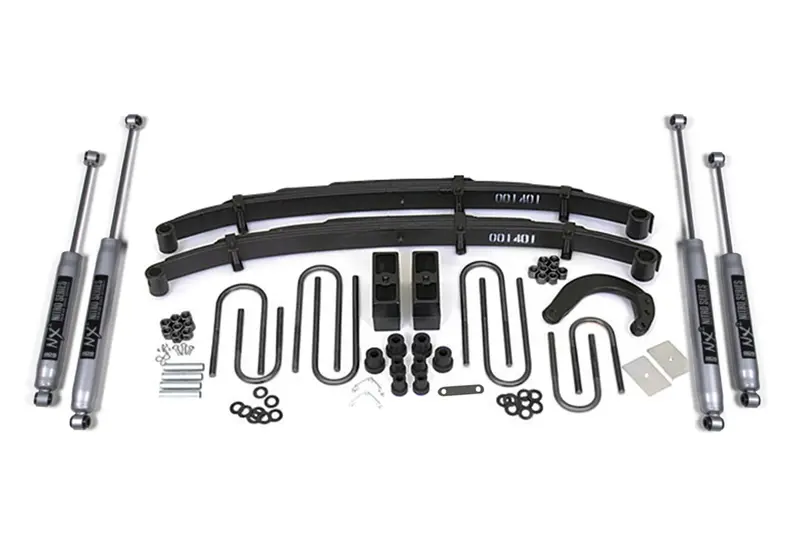 4 Inch Lift Kit Chevy/Gmc 1/2 Ton Truck/Suv 77-87 4Wd 4 Inch Block Add A Leaf W/Nx2 Nitro Shocks 1