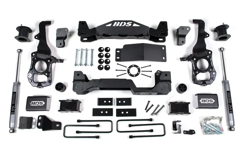 4 Inch Lift Kit Ford F150 21-24 4Wd 2 Inch Block Fox 2.0 Performance Shocks 1