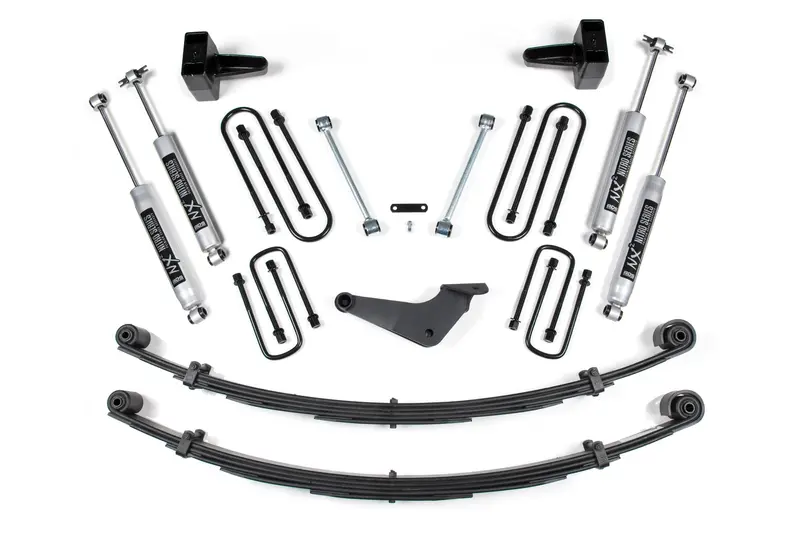 4 Inch Lift Kit Ford F250/F350 Super Duty 99-04 4Wd Radius U Bolt Without Factory Overload Fox 2.0 Performance 1