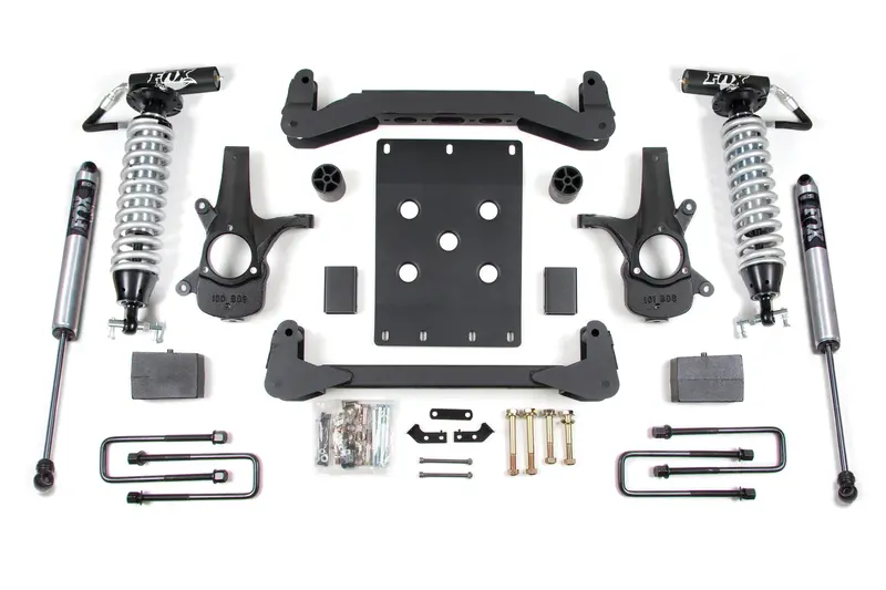 4 Inch Lift Kit Fox 2.5 Coil-Over With Dsc Adjuster Silverado/Sierra 1500 07-13 2Wd 5 Inch Block Fox 2.5 Performance Shocks 1