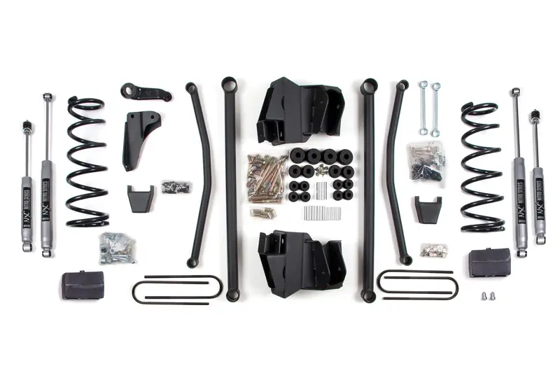 4 Inch Lift Kit Long Arm Dodge Ram 2500 Power Wagon 05-07 4Wd Gas Block 3.5 Inch Axle Nx2 Nitro Shocks 1