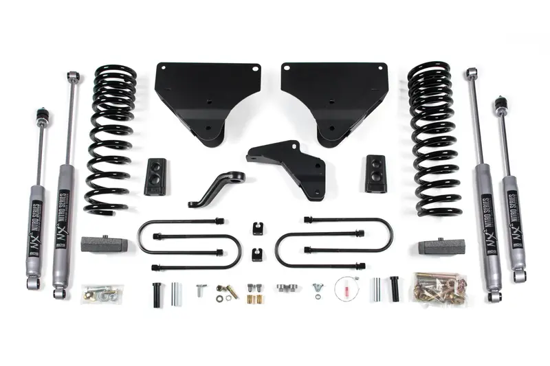 4 Inch Lift Kit Ram 3500 13-18 4Wd Gas 3 Inch Block Nx2 Nitro Shocks 1