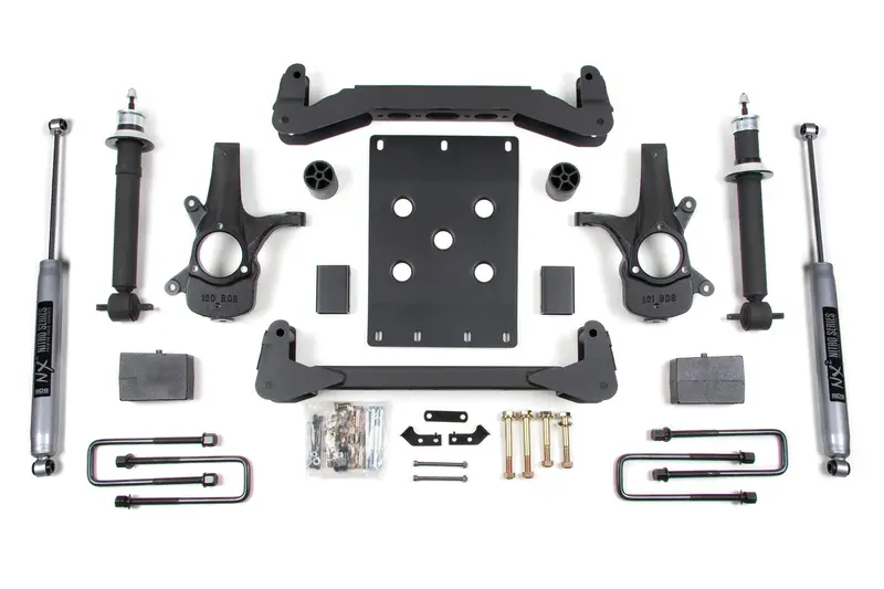 4 Inch Lift Kit Silverado/Sierra 1500 07-13 2Wd Leaf Springs Nx2 Nitro Shocks 1