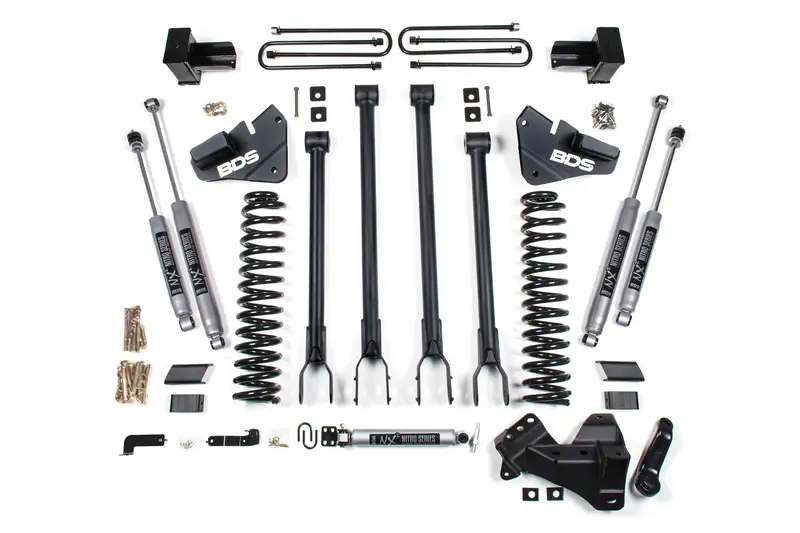 4 Inch Lift Kit W/ 4-Link Ford F350 Super Duty Drw 17-19 4Wd Diesel Nx2 Nitro Shocks 1