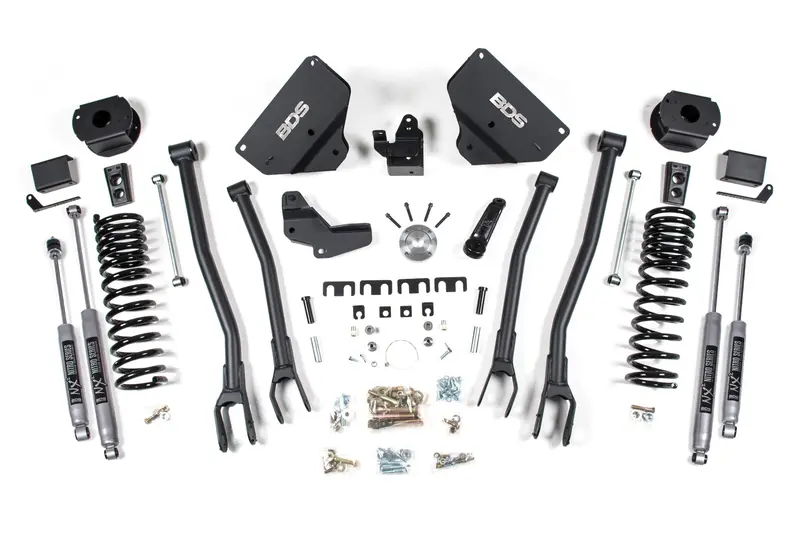 4 Inch Lift Kit W/ 4-Link Ram 2500 W/ Rear Air Ride 14-18 4Wd Gas Nx2 Nitro Shocks 1