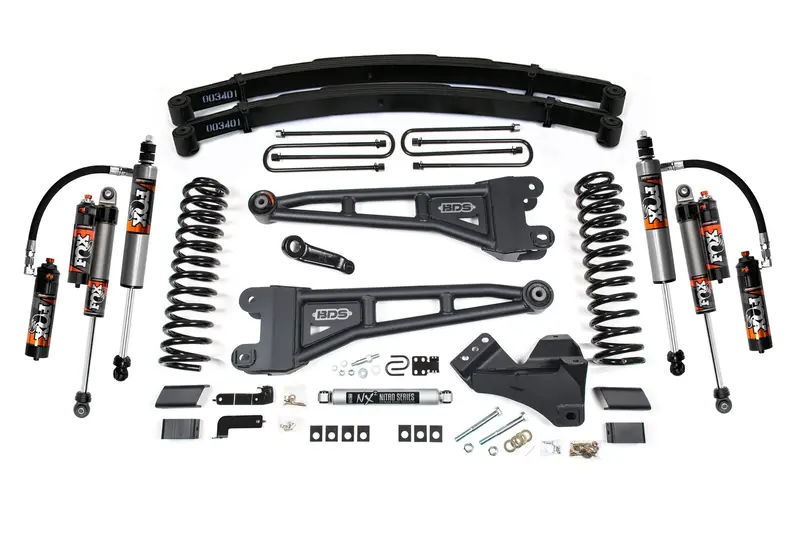 4 Inch Lift Kit W/ Radius Arm Ford F250/F350 Super Duty 17-19 4Wd Diesel Leaf Springs Fox 2.5 Performance Elite Shocks 1