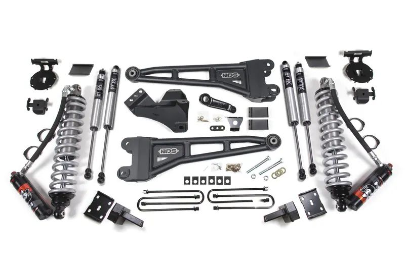 4 Inch Lift Kit W/ Radius Arm Fox 2.5 Performance Elite Coil-Over Conversion Ford F250/F350 Super Duty 11-16 4Wd Diesel 4 Inch Block Kit 1