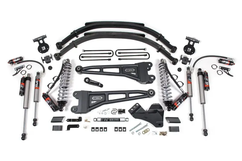 4 Inch Lift Kit W/ Radius Arm Fox 2.5 Performance Elite Coil-Over Conversion Ford F250/F350 Super Duty 17-19 4Wd Diesel Leaf Springs Fox 2.5 Performance Elite 1