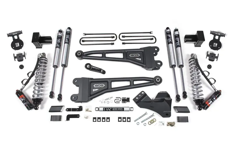 4 Inch Lift Kit W/ Radius Arm Fox 2.5 Performance Elite Coil-Over Conversion Ford F350 Super Duty Drw 20-22 4Wd Diesel 1