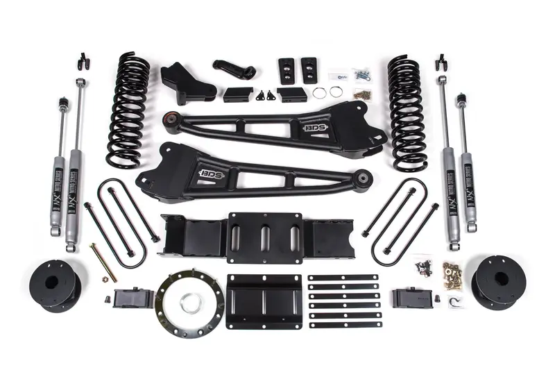 4 Inch Lift Kit W/ Radius Arm Ram 3500 19-23 4Wd Gas With Factory Rear Overload Leaf Nx2 Nitro Shocks 1