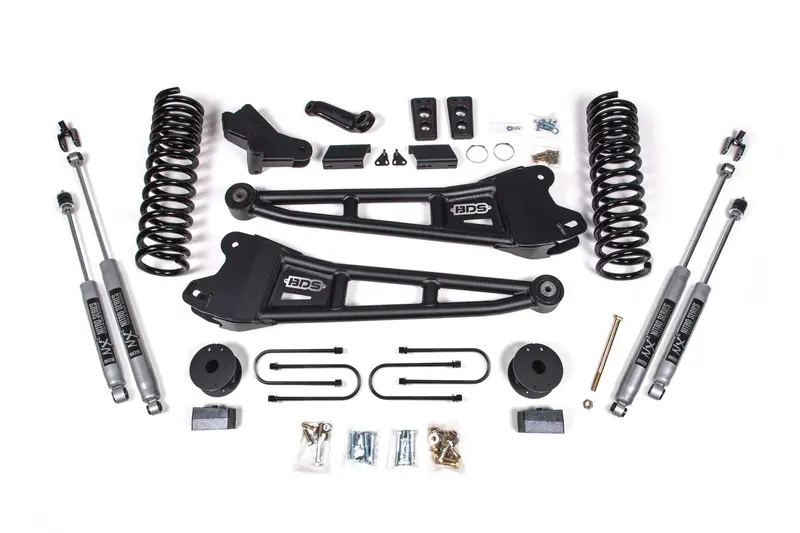 4 Inch Lift Kit W/ Radius Arm Ram 3500 W/ Rear Air Ride 13-18 4Wd Diesel Nx2 Nitro Shocks 1
