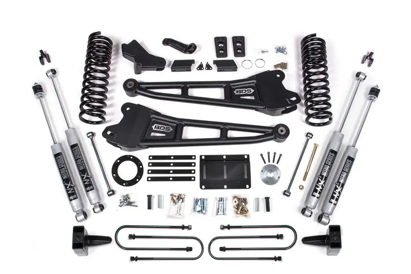 5.5 Inch Lift Kit W/ Radius Arm Ram 3500 13-18 4Wd Gas Fox 2.0 Performance Shocks 1