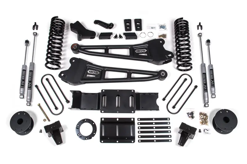5.5 Inch Lift Kit W/ Radius Arm Ram 3500 W/ Rear Air Ride 19-24 4Wd Gas Nx2 Nitro Shocks 1