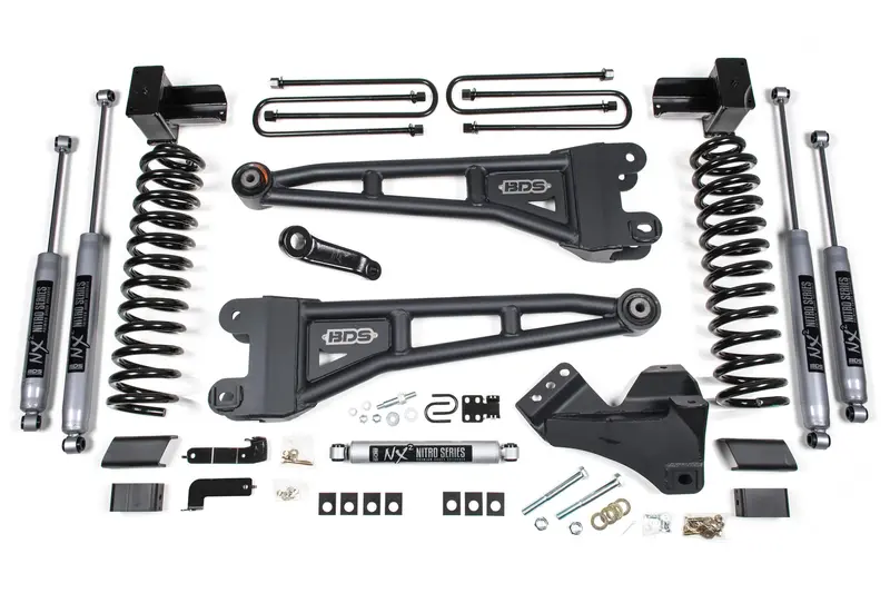5 Inch Lift Kit W/ Radius Arm Ford F250/F350 Super Duty 23-24 4Wd Diesel 5 Inch Block With 3 Leaf Main Fox 2.0 Performance 1
