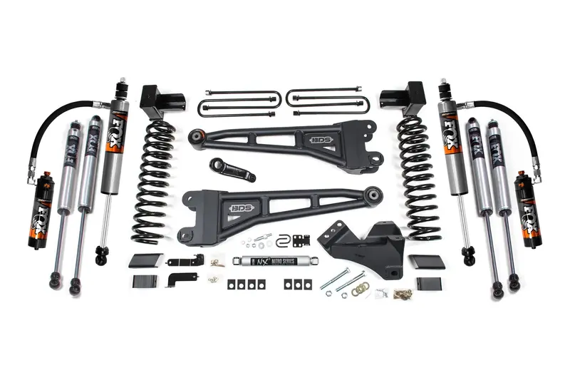 5 Inch Lift Kit W/ Radius Arm Ford F250/F350 Super Duty 23-24 4Wd Gas 5 Inch Block With 2 Leaf Main Fox 2.5 Performance Elite 1