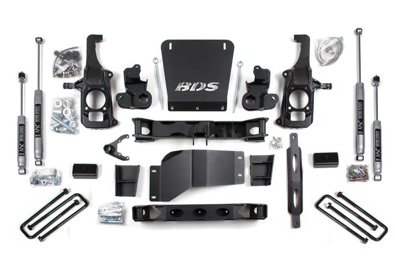6.5 Inch Lift Kit Silverado/Sierra 2500Hd/3500 11-19 2/4Wd 5 Inch Block Without Overload Nx2 Nitro Shocks 1