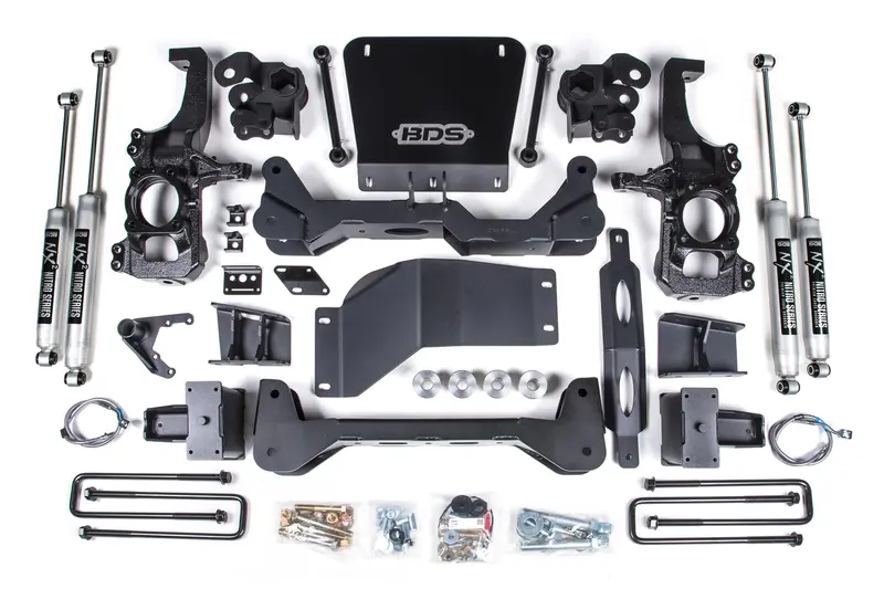 6.5 Inch Lift Kit Silverado/Sierra 2500Hd/3500Hd 20-24 4Wd 5 Inch Block With Overload Fox 2.0 Performance 1