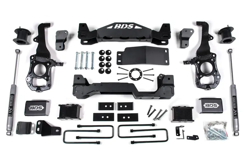 6 Inch Lift Kit Ford F150 21-25 4Wd 5 Inch Block Kit Fox 2.0 Performance Shock 1