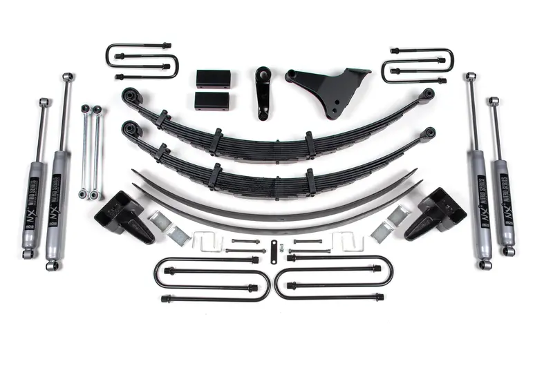 6 Inch Lift Kit Ford F250/F350 Super Duty 99-04 4Wd Radius U Bolt Leaf Springs Fox 2.0 Performance Shocks 1