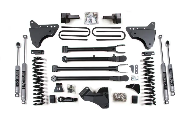 6 Inch Lift Kit W/ 4-Link Ford F250/F350 Super Duty 05-07 4Wd Gas 5 Inch Block Without Overload Nx2 Nitro 1