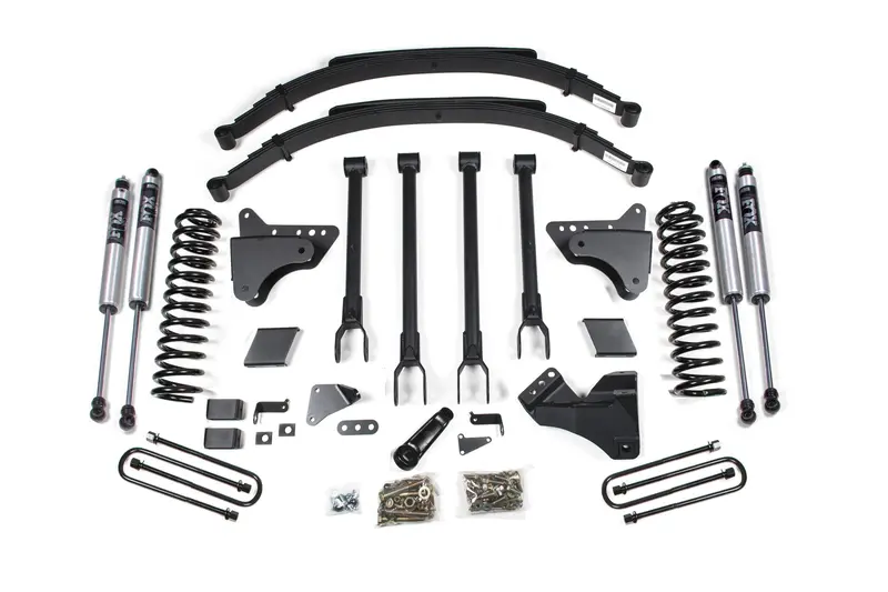 6 Inch Lift Kit W/ 4-Link Ford F250/F350 Super Duty 11-16 4Wd Diesel 2 Inch Rear Blocks Fox 2.0 Performance 1