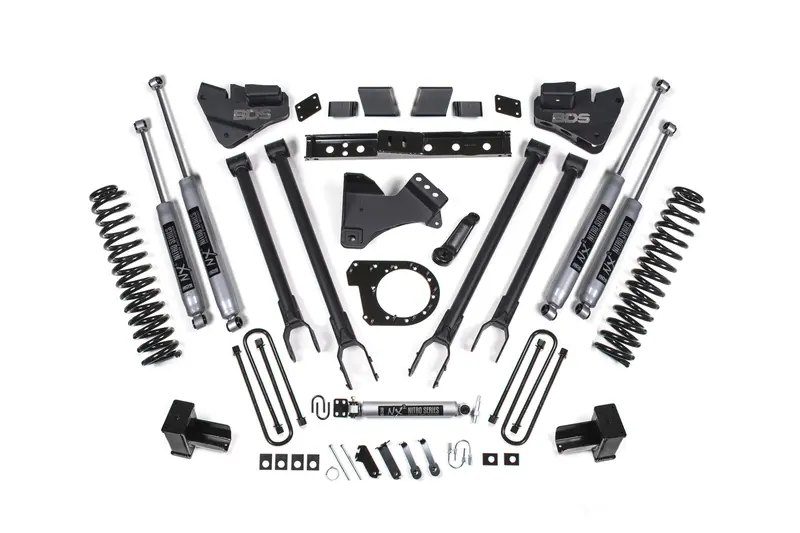 6 Inch Lift Kit W/ 4-Link Ford F350 Super Duty Drw 20-22 4Wd Diesel Fox 2.0 Performance Shocks 1