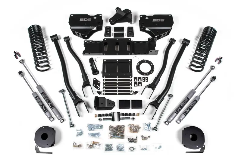 6 Inch Lift Kit W/ 4-Link Ram 2500 W/ Rear Air Ride 19-24 4Wd Diesel Fox 2.0 Performance Shocks 1