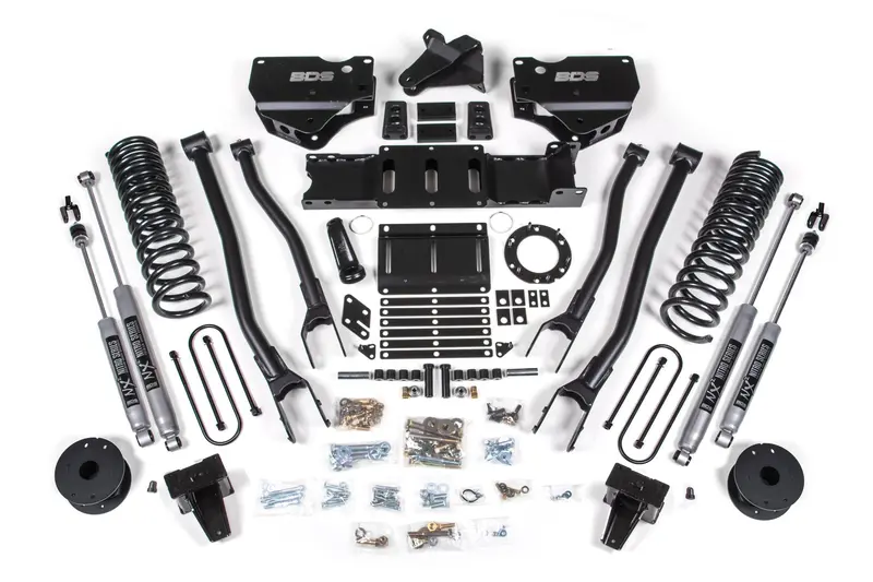 6 Inch Lift Kit W/ 4-Link Ram 3500 W/ Rear Air Ride 19-24 4Wd Diesel 6 Bolt Fox 2.0 Performance Shocks 1