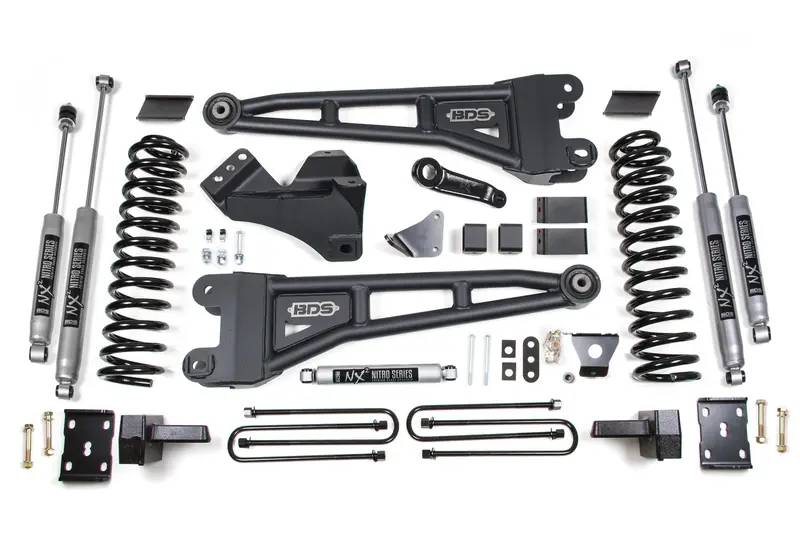 6 Inch Lift Kit W/ Radius Arm Ford F250/F350 Super Duty 05-07 4Wd Diesel 4 Inch Block Without Overload Fox 2.0 Performance 1