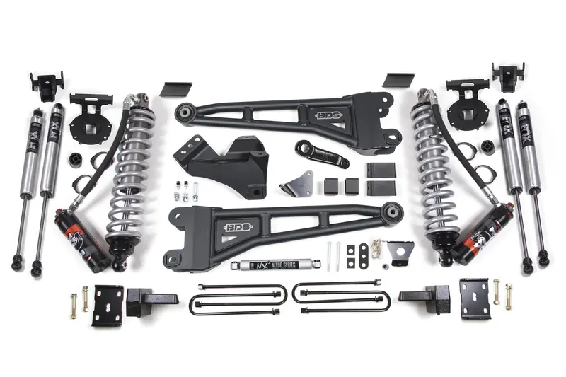 6 Inch Lift Kit W/ Radius Arm Fox 2.5 Performance Elite Coil-Over Conversion Ford F250/F350 Super Duty 05-07 4Wd Diesel 4 Inch Block Without Overload 1
