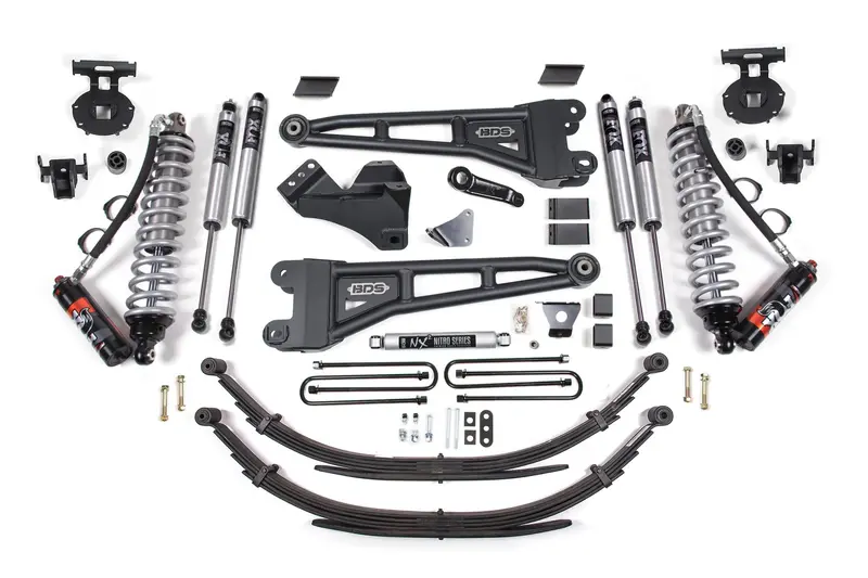 6 Inch Lift Kit W/ Radius Arm Fox 2.5 Performance Elite Coil-Over Conversion Ford F250/F350 Super Duty 05-07 4Wd Diesel 6 Inch Leaf Springs 1