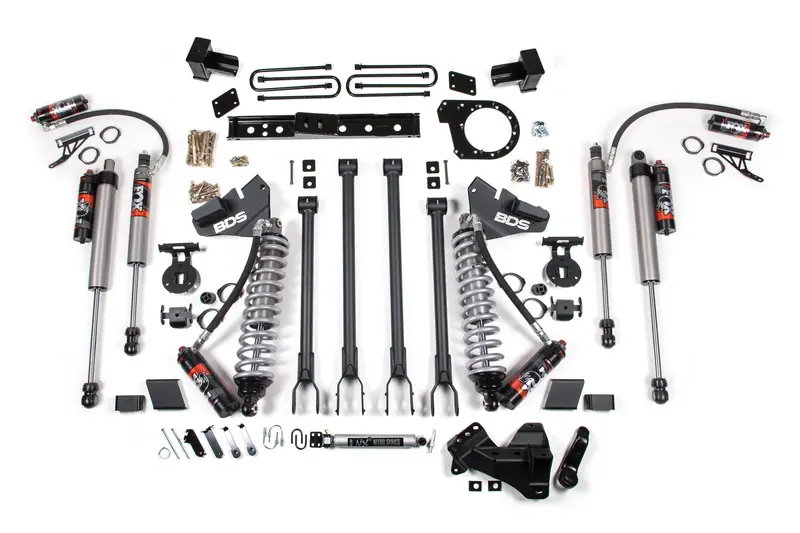 7 Inch Lift Kit W/ 4-Link Fox 2.5 Performance Elite Coil-Over Conversion Ford F250/F350 Super Duty 20-22 4Wd Diesel Block Kit 1