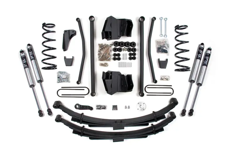 8 Inch Lift Kit Long Arm Dodge Ram 2500/3500 2008 4Wd Diesel Manual Leaf Springs 3.5 Inch Axle Fox 2.0 Performance Shocks 1