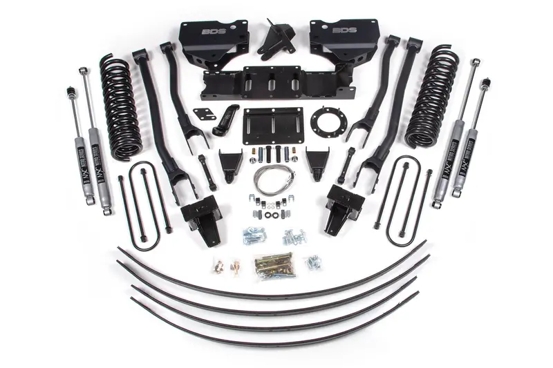 8 Inch Lift Kit W/ 4-Link Ram 3500 19-24 4Wd Diesel Without Factory Rear Overload Leaf 6 Bolt Fox 2.0 Performance Shocks 1