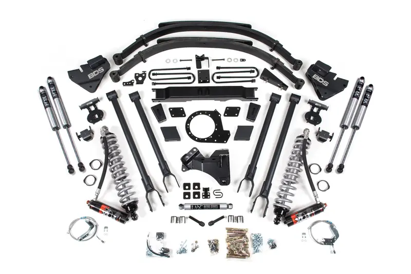 9 Inch Inch Lift Kit W/ 4-Link Fox 2.5 Performance Elite Coil-Over Conversion Ford F250/F350 Super Duty 20-22 4Wd Diesel 1