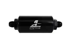 Aeromotive Male An‑08 100‑Micron Stainless Inline Fuel Filter – P/N 12379 1