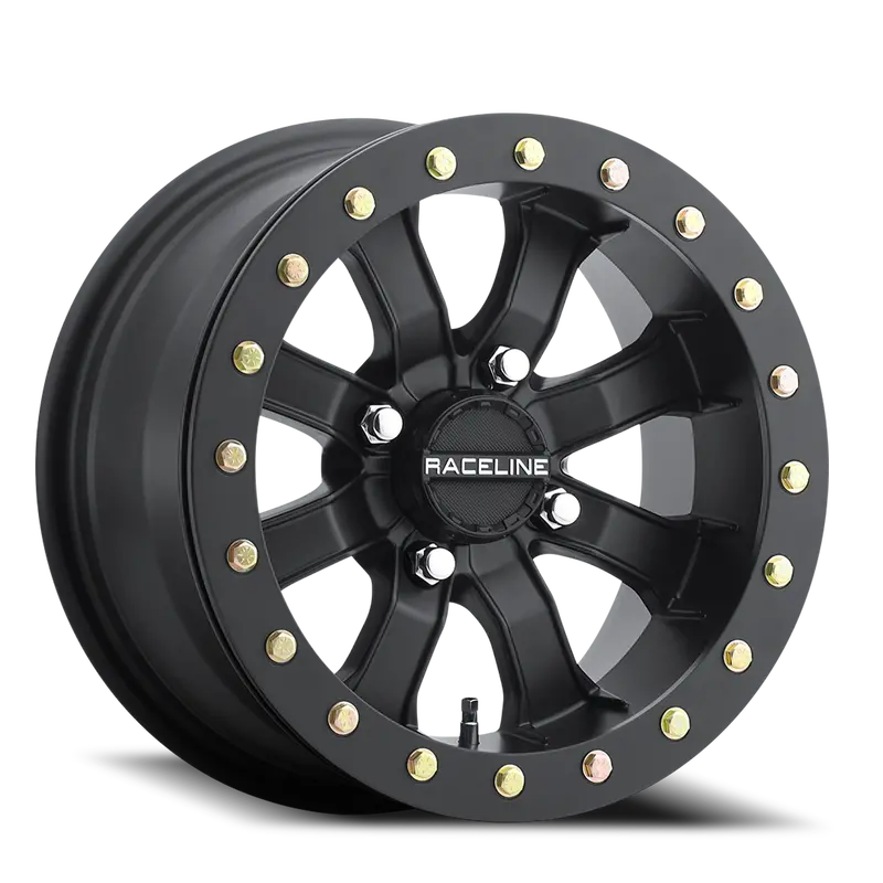 Aluminum Wheels 14X10 Black Mamba Beadlock Utv A71b Satin Black 0 Offset 4 On 156 Bolt Pattern Raceline 1