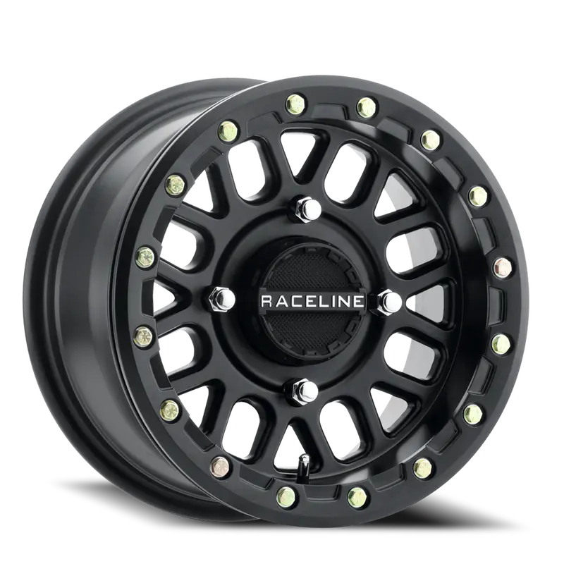 Aluminum Wheels 14X7 Podium Beadlock Utv A93b Satin Black 38 Offset 4 On 156 Bolt Pattern Raceline 1