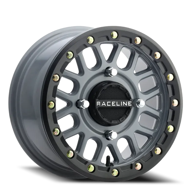 Aluminum Wheels 14X7 Podium Beadlock Utv A93sg Stealth Grey 10 Offset 4 On 110 Bolt Pattern Raceline 1