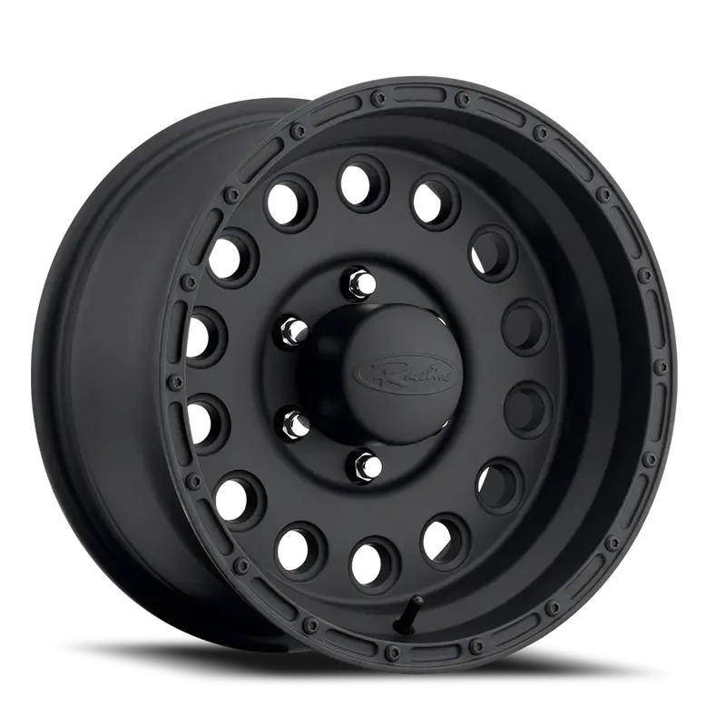 Aluminum Wheels 16X8 Rockcrusher 887B Satin Black -20 Offset 5 On 139.7 Bolt Pattern 107.95 Bore Raceline 1