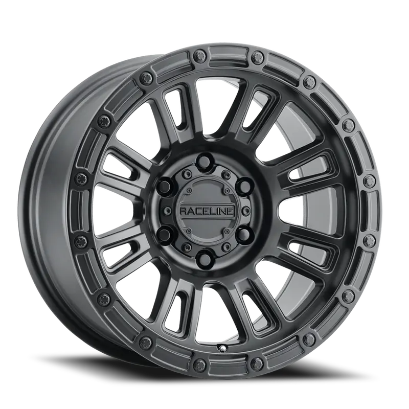 Aluminum Wheels 17X8.5 Compass 956B Satin Black 0 Offset 6 On 135 Bolt Pattern 87.1 Bore Raceline 1